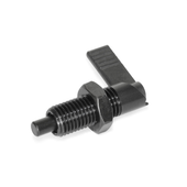Cam action indexing plungers with 180° limit stop, with locking function GN 721.1