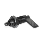 Cam action indexing plungers with 180° limit stop, without locking function GN 721