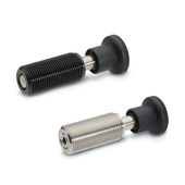Spring bolts Steel / Stainless Steel, Pin retracted in normal position GN 313