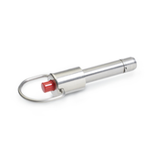 Stainless Steel-Locking pins Plastic slide, with axial lock (Pawl) GN 214.3