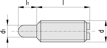 EN 615.1-NI - Threaded bolt spring plungers